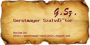 Gerstmayer Szalvátor névjegykártya